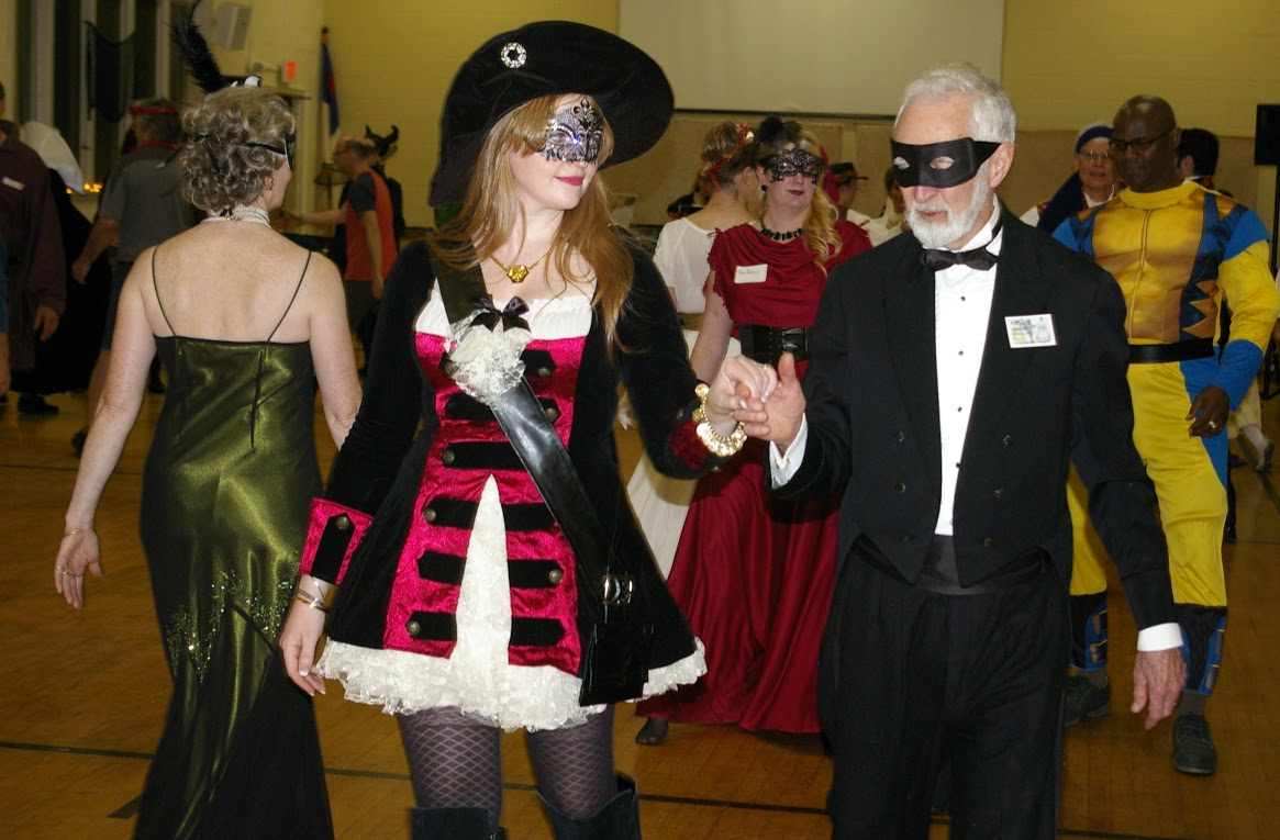 Down the hall at the Masquerade Ball