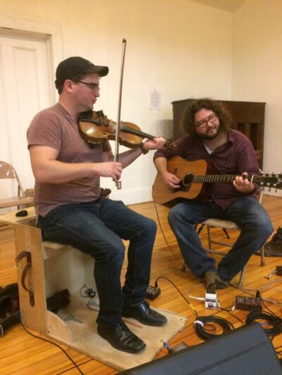 Noah & Andrew VanNorstrand play music for the dance.