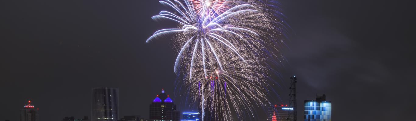 Fireworks over Rochester, NY